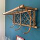 Rattan wall coat rack
