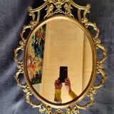 Miroir baroque en laiton doré