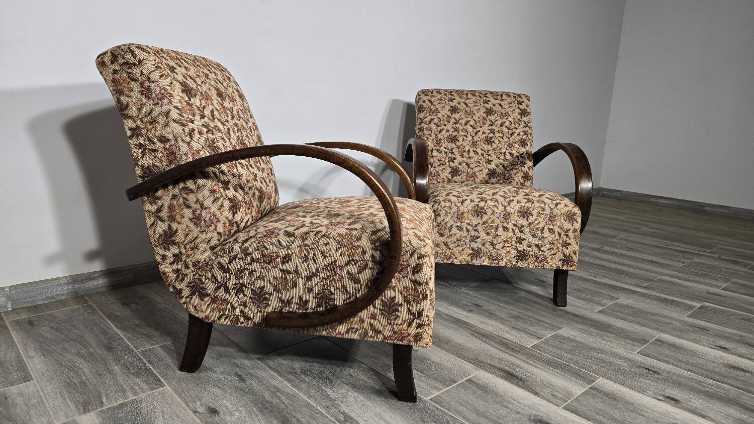Set of Vintage Armchairs by Jindrich Halabala