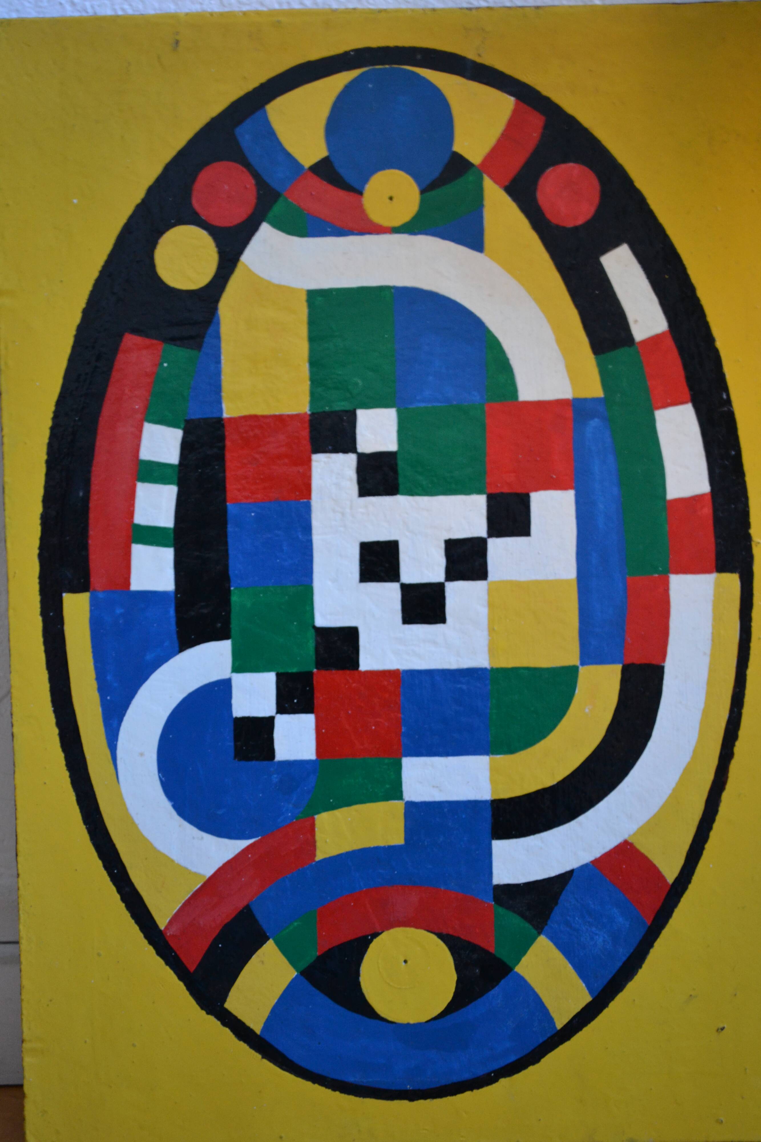 Orphism, Follower of Sonia Delaunay, Oil on panel, 67 x 46 cm