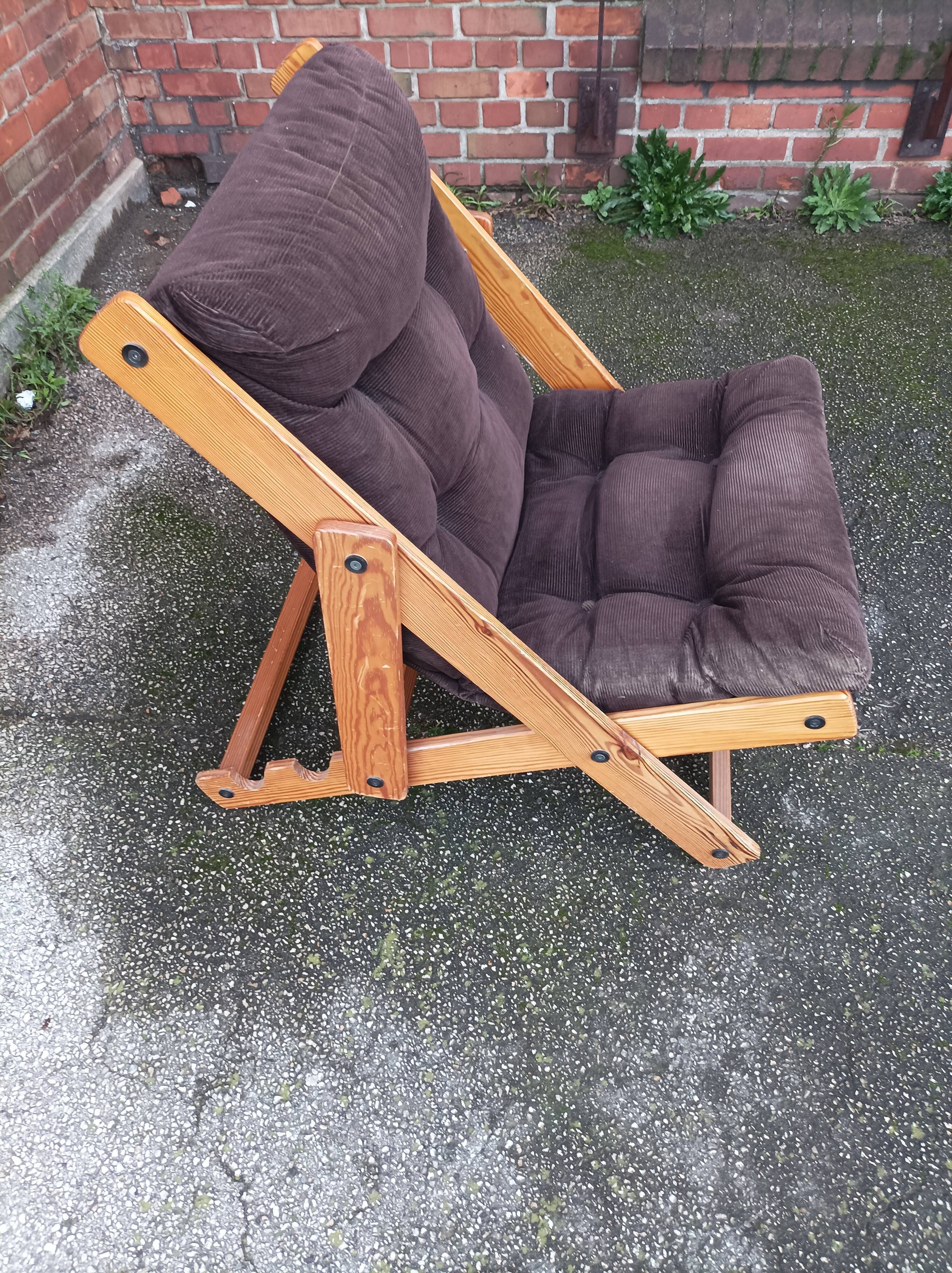 Kon-tiki armchair Ikea wood velvet Gillis Lundgren vintage