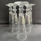 6 Baccarat/Saint Louis champagne flutes - Mid 19th century
