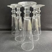 6 Baccarat/Saint Louis champagne flutes - Mid 19th century
