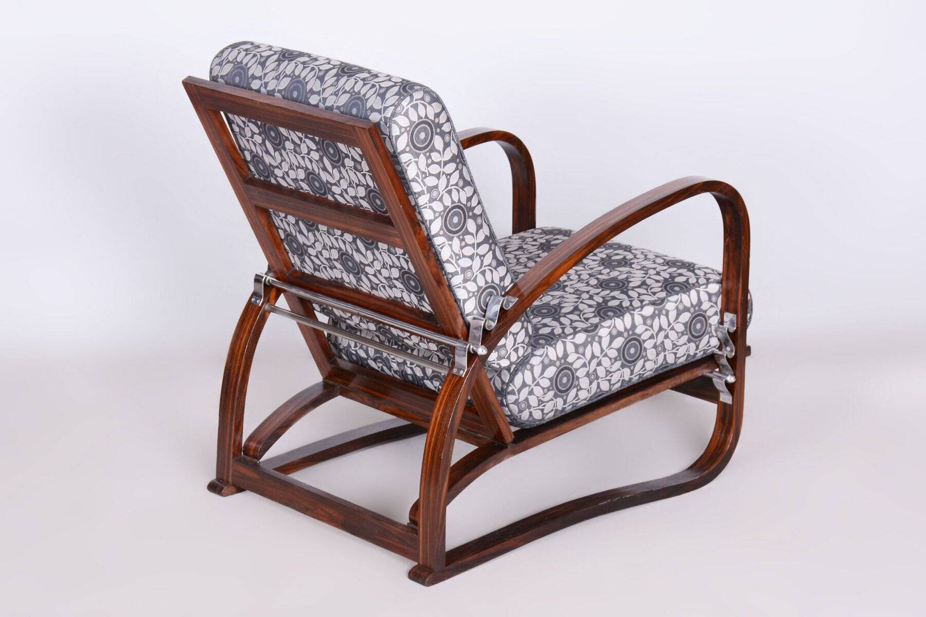 Art Deco Reclining Armchair attributed to Jindřich Halabala for Up Závody, 1920s