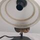 Pair of lamps in iron and satin glass – Florentine style / Art Nouveau