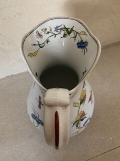 Sarreguemines ceramic pitcher jug