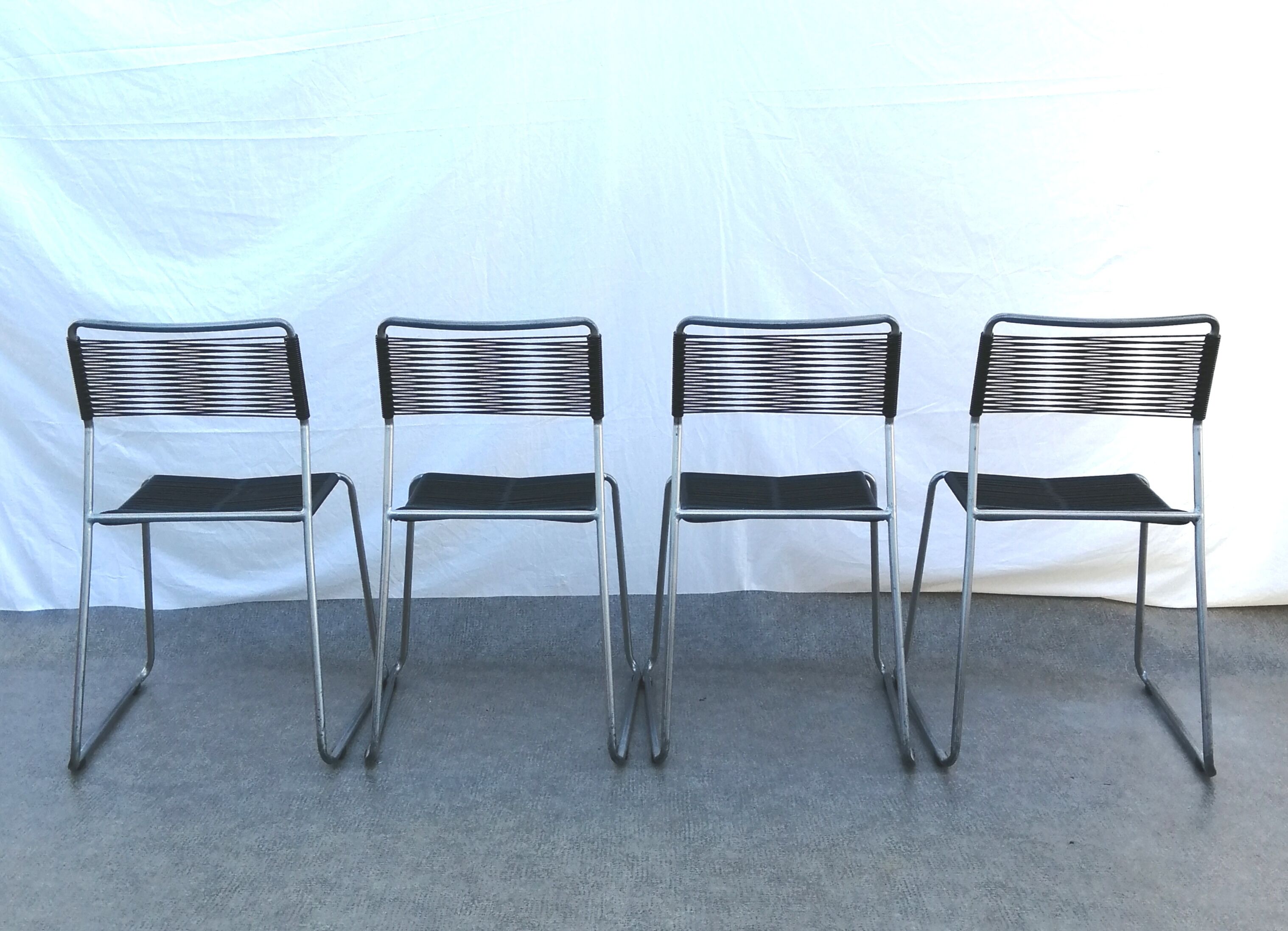 Set of 4 Melker 'spaghetti' chairs by Lisa Norinder for Ikea 1990