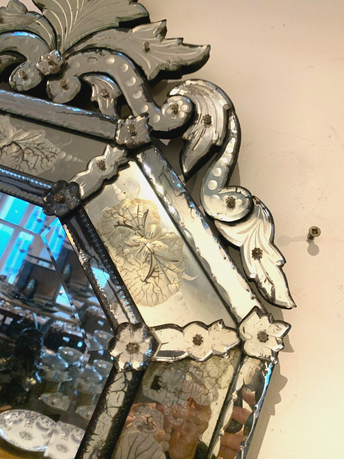 Miroir Vénitien a pare close XX siècle