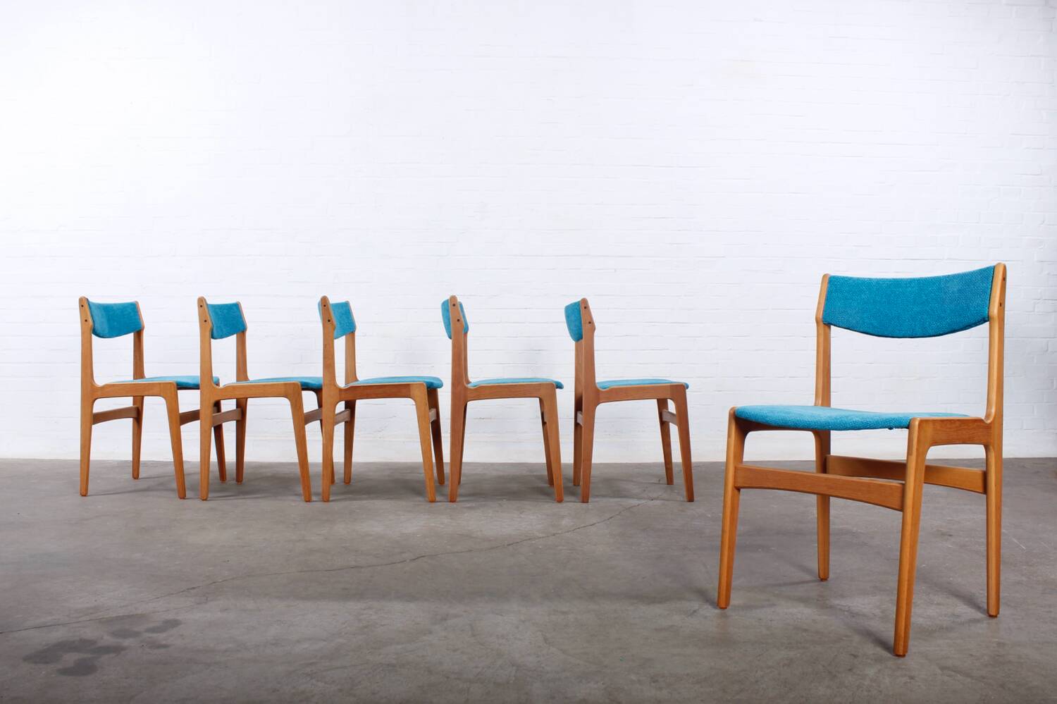 Vintage 6er Set Stühle Erik Buch Danish Mid Century 50er 60er
