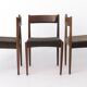 Set of 3 Vintage Rosewood Dining Chairs, 1960s Mid Century Modern Chairs