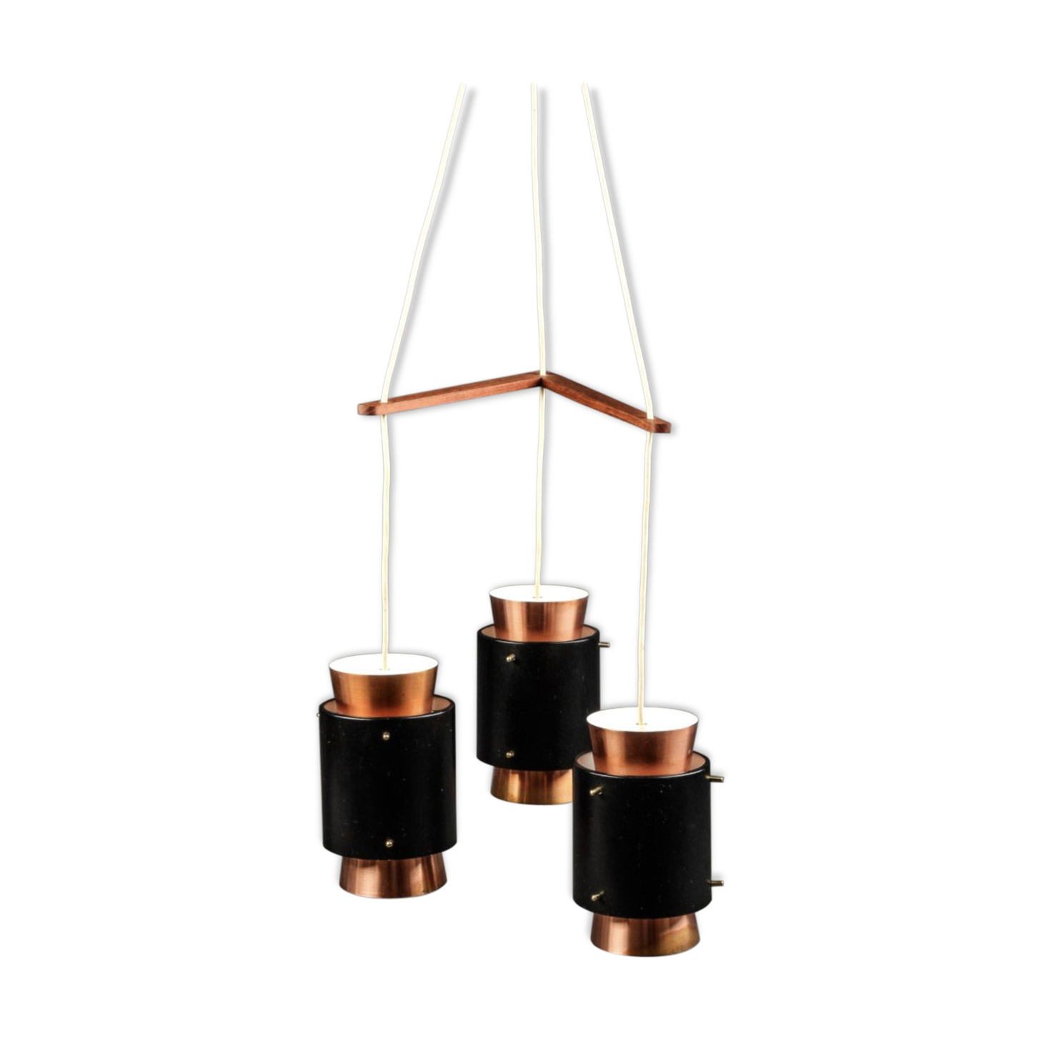 Mid-century danish copper ceiling light by Jo Hammerborg for Fog & Mørup, 1960