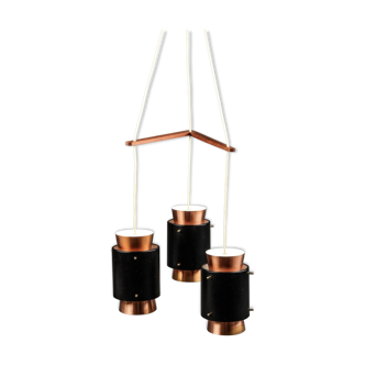 Mid-century danish copper ceiling light by Jo Hammerborg for Fog & Mørup, 1960