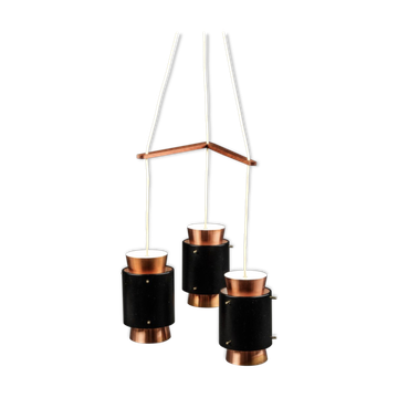 Suspension par Jo Hammerborg cuivre pour fog & Mørup années 1960