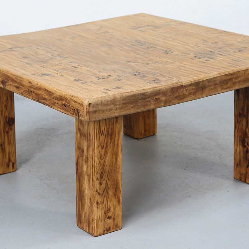 Vintage Rustic Brutalist Coffee Table