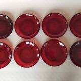 8 Arcoroc Sierra Rubis dinner plates
