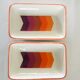 Gien service in enamelled porcelain modèle "arrows" 70s