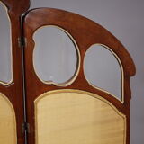 1900 three-leaf mahogany screen by Felix Bernard