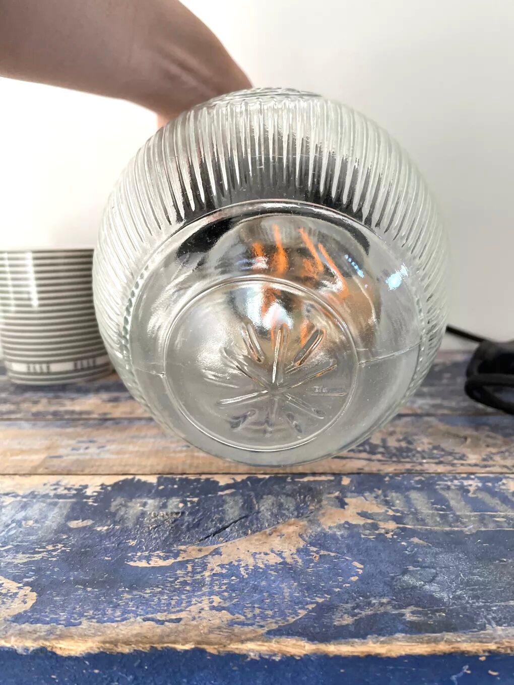 Set of two vintage industrial walkmen made of prismatic glass