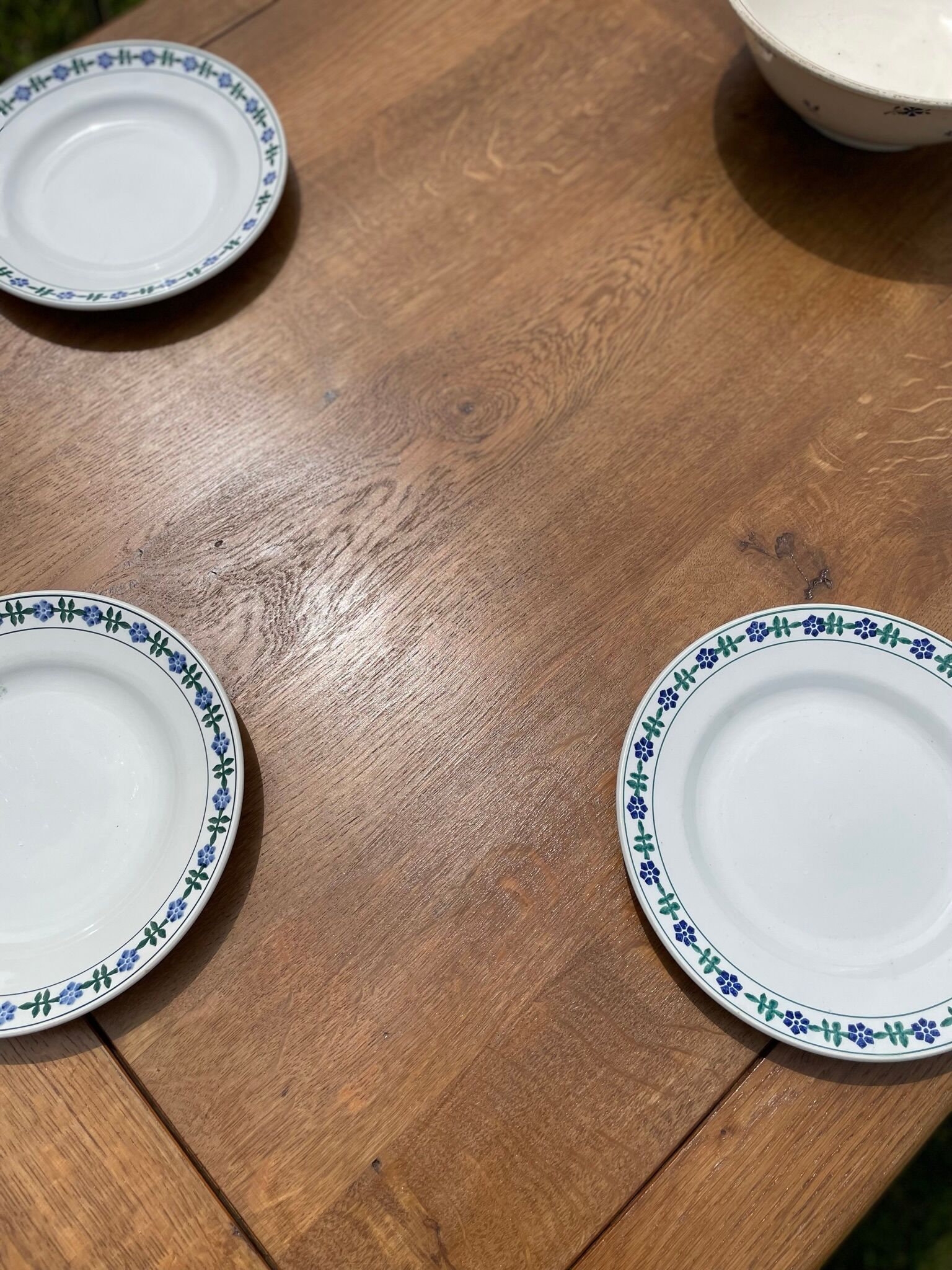 Vintage wooden farmhouse table