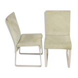 Pair of chairs by Giovanni Offredi model published by Saporiti Italy circa 1970 Ealing