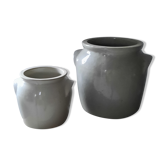 Varnished gres pot