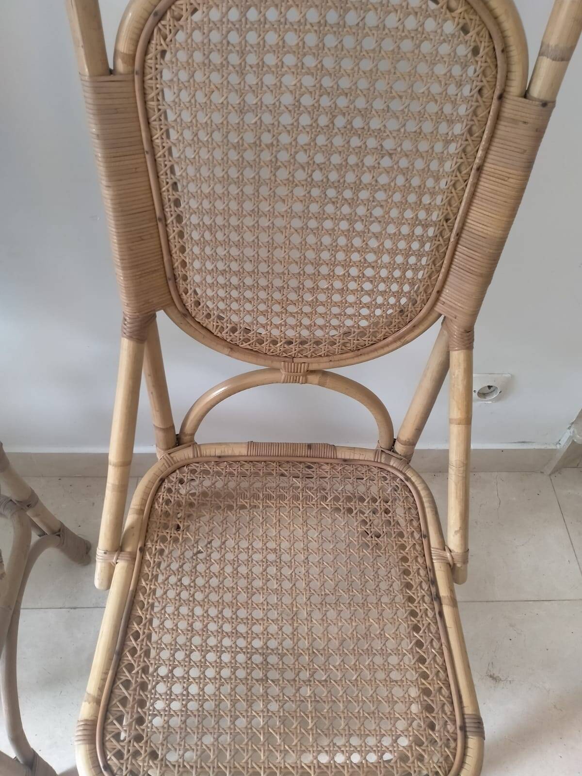 Pair of rattan chairs
