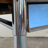 Blue formica table Sogemap 1960