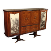 Meuble bar design italien par Fratelli Rigamonti Desio, Milan, années 1940