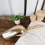 Large old brass grocery shovel