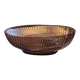 Smoked glass bowl with a radiating embossed pattern — 1970s