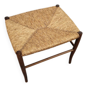 Tabouret vintage de style - paille