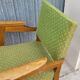 Pair of vintage bridge armchairs 1950s designer compass feet