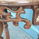 Pedestal table in old natural wood late nineteenth century