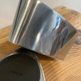 Pair of aluminum candlesticks
