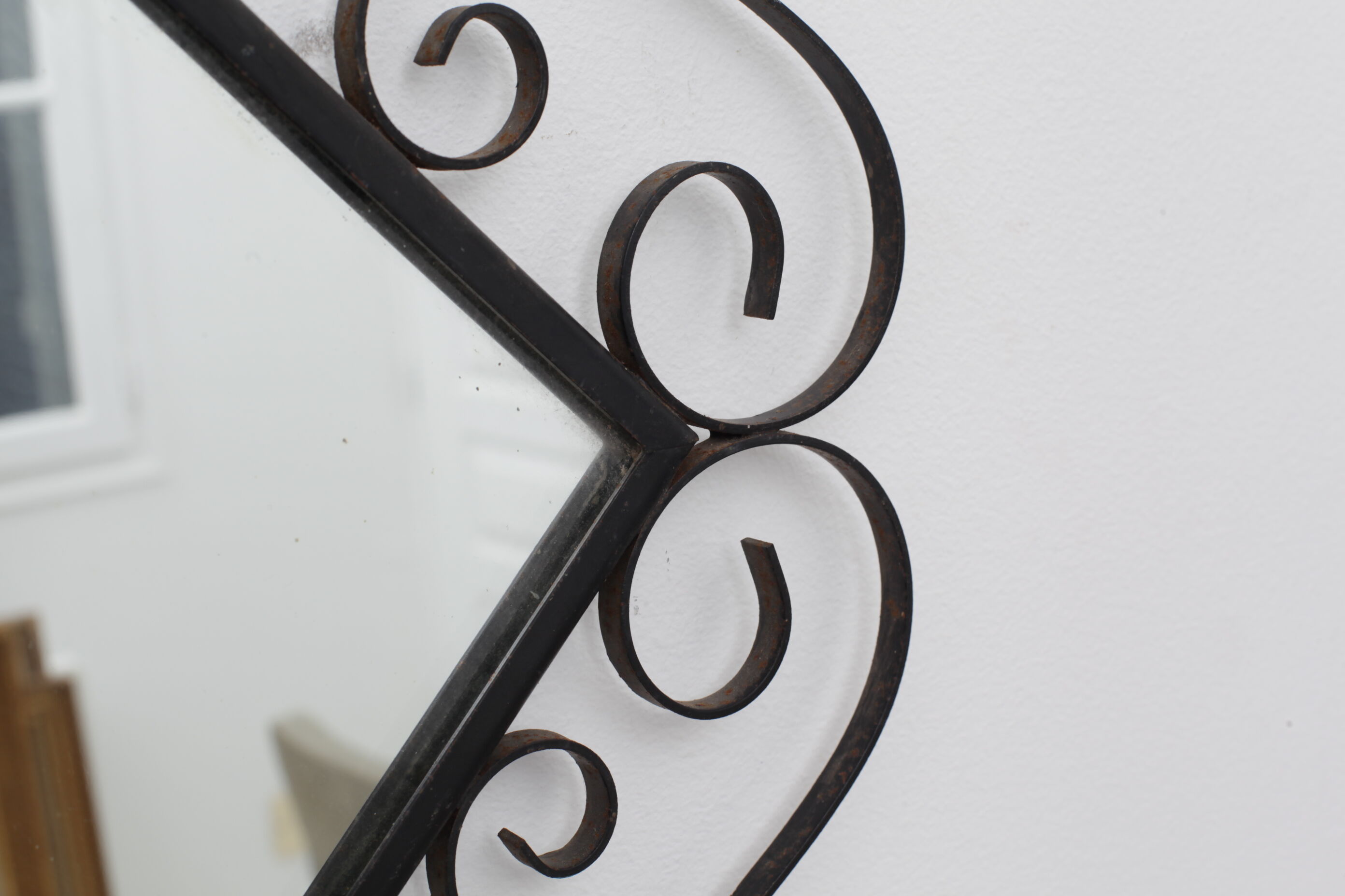 Chaty Vallauris wrought iron mirror 38cm