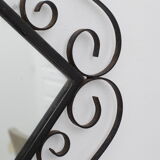 Miroir Chaty Vallauris en fer forgé 38cm