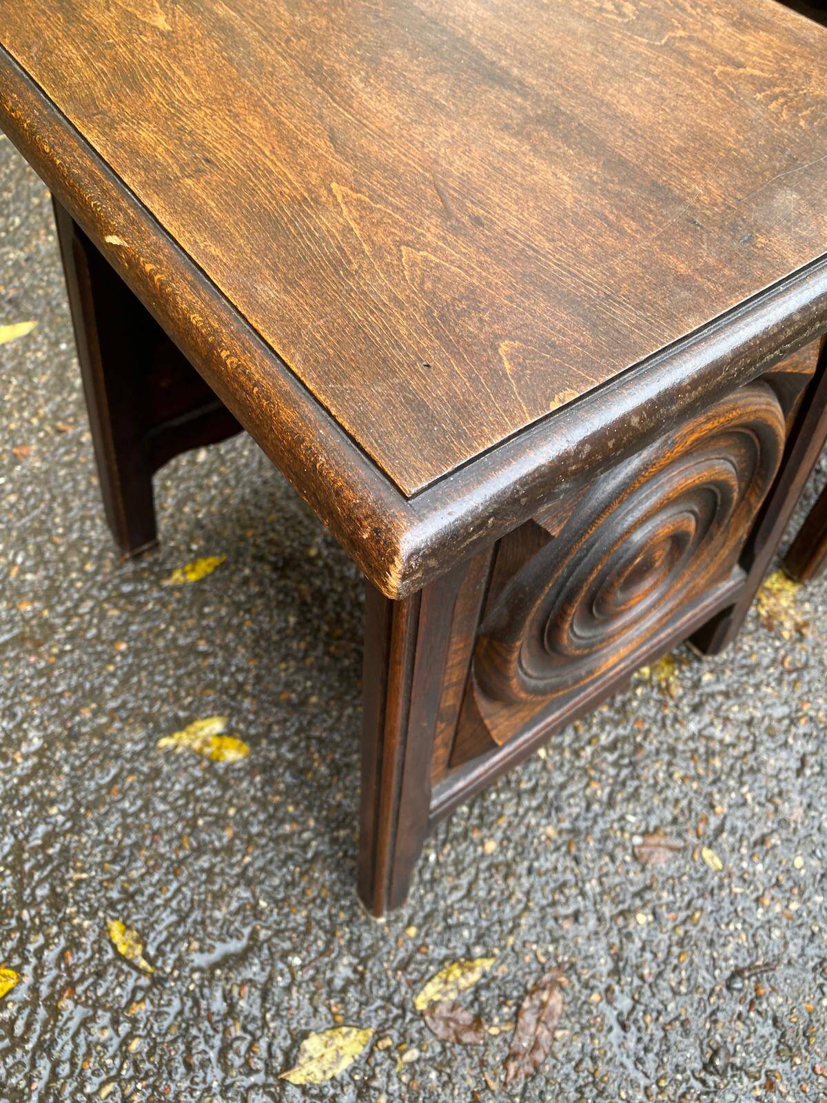 2 Breton bedside tables in solid wood