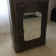 Gray metal medicine cabinet