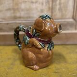 Vintage pig ceramic carafe