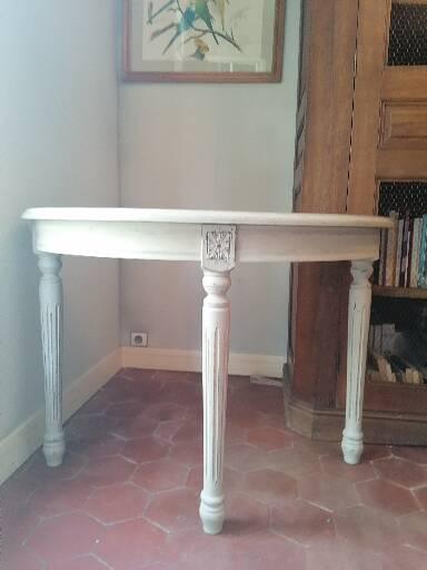 Console en bois peinte
