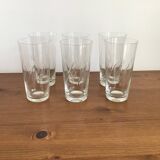 6 antique crystal water glasses