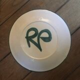Vintage ceramic plate signed Robert Picault Vallauris