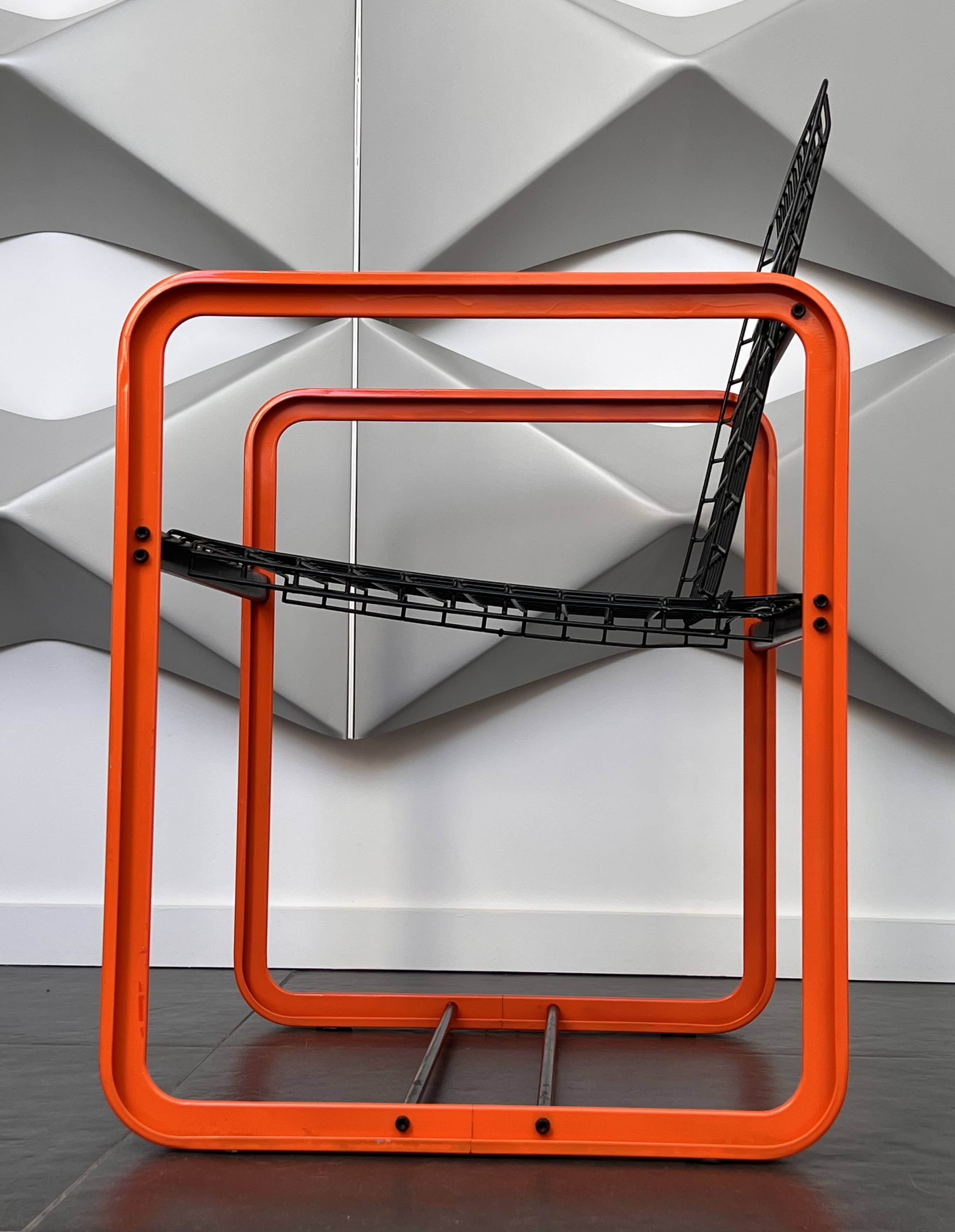 Chaise Quadra par Gigante, Zambusi et Boccato pour Seccose, Italie 80's