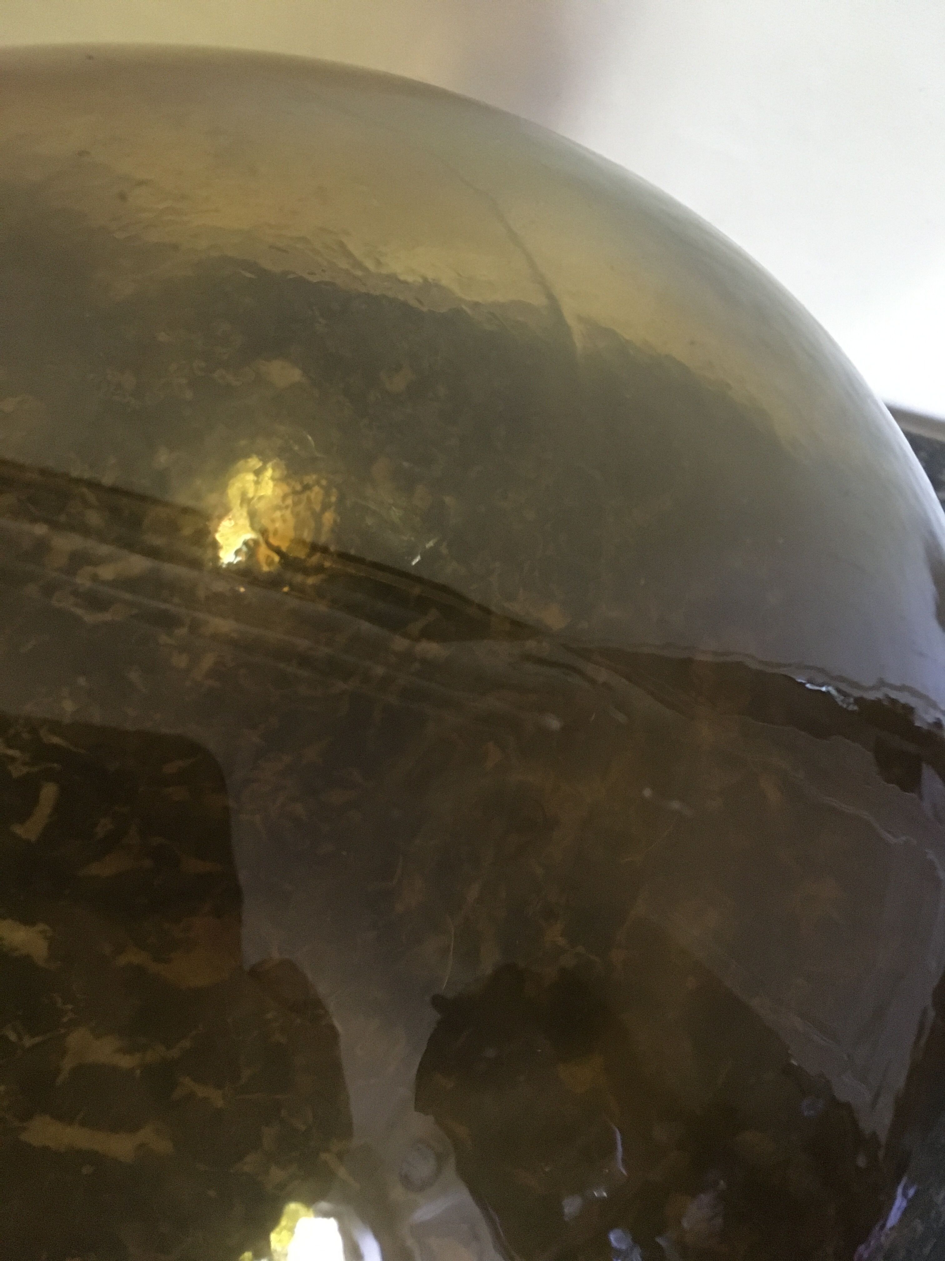 Amber color demijohn 10l