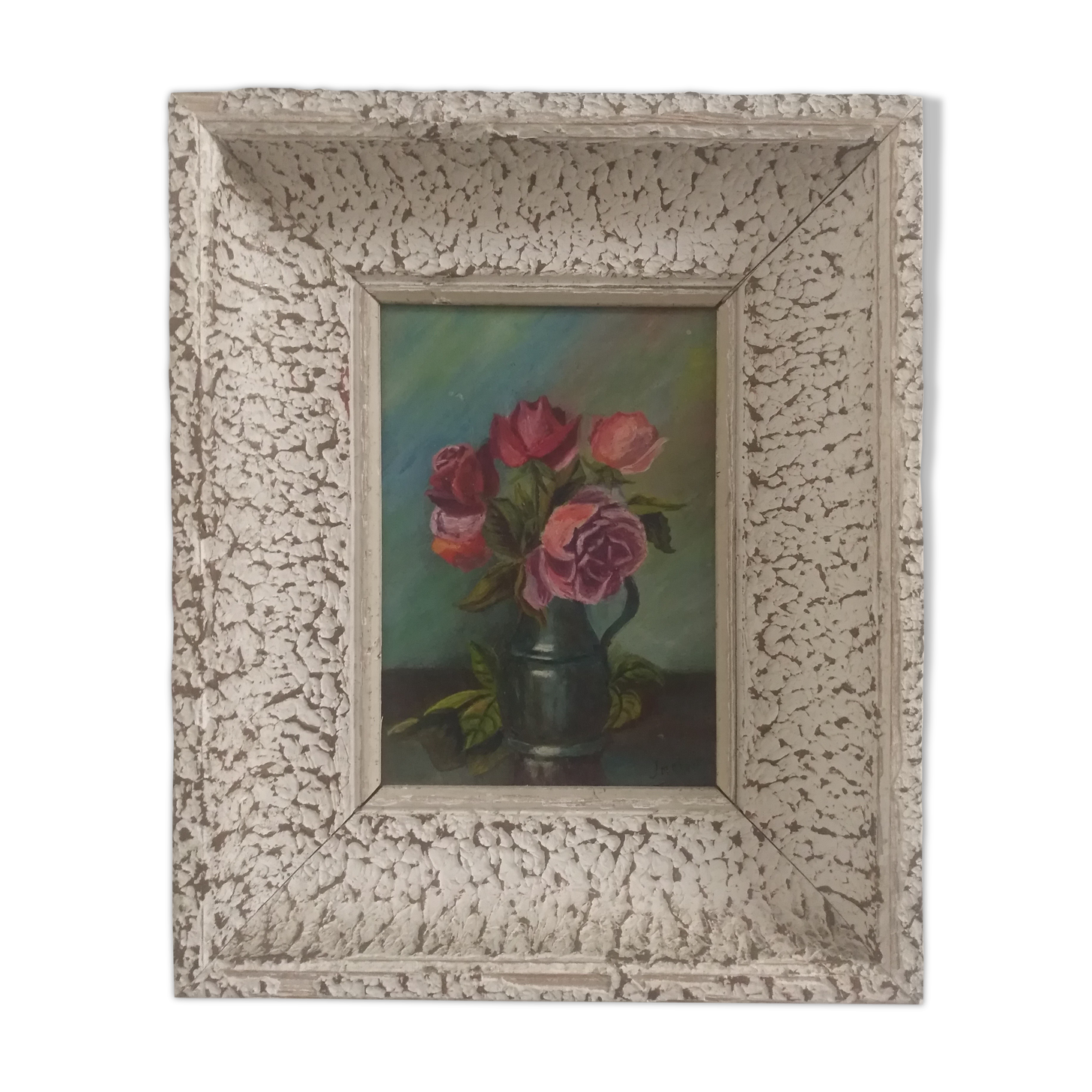 Painting painting in oil The bouquet of roses