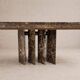 Italian design Emperador marble coffee table, 1980s