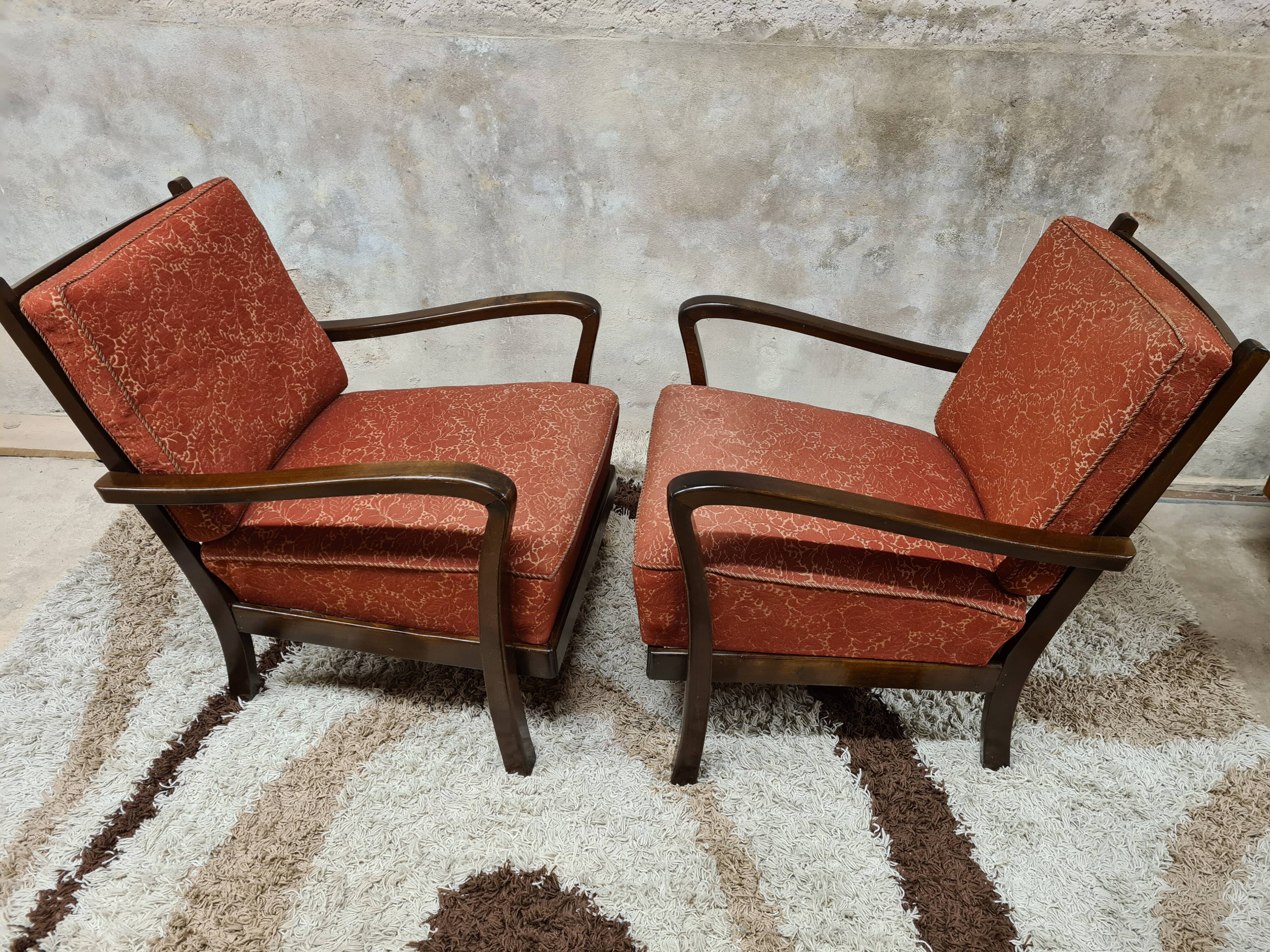 Pair of vintage armchairs year 1950