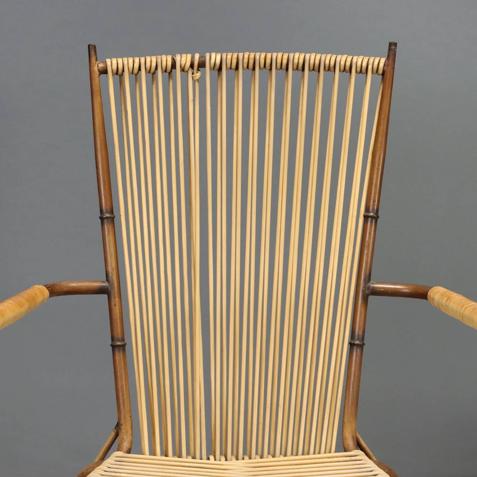 Metal and synthetic rope chairs
