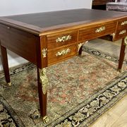 Empire style desk return from egypt double sided in mahogany and gilded bronzes year 1900