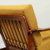 Scandinavian armchair yellow ocher design by Z. Baczyk